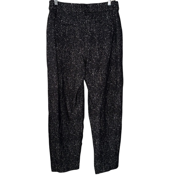 Spanx Ponte Barrel Leg Pants Black Herringbone High Waist Relaxed Fit Sz M nwot - Picture 7 of 10